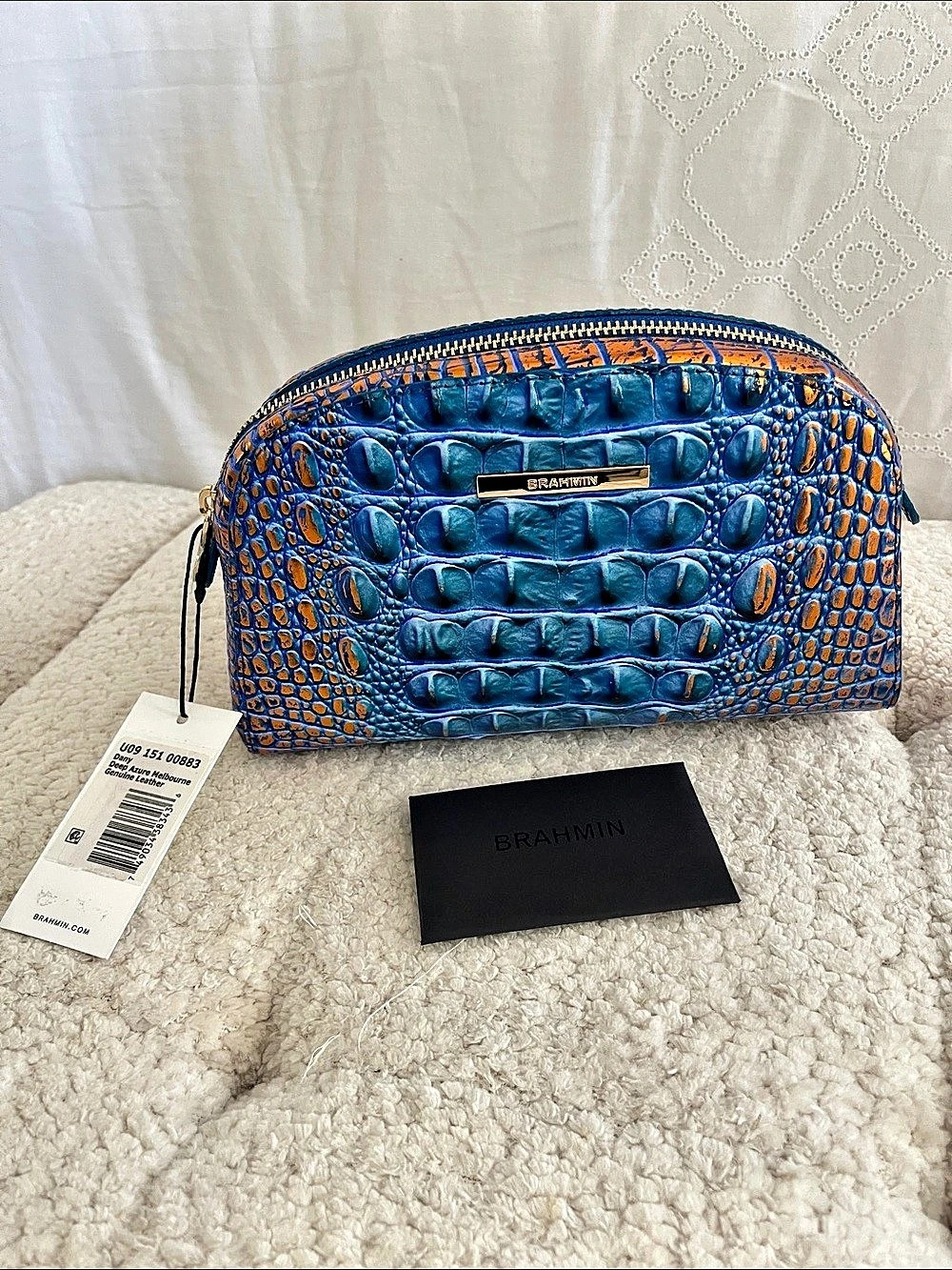 🆕Brahmin Dany Deep Azure Melbourne Cosmetic/Clutch